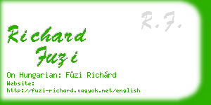 richard fuzi business card